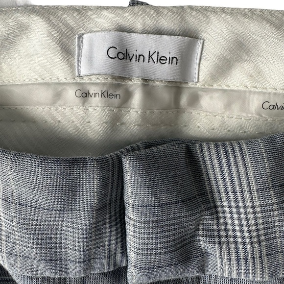 CALVIN KLEIN LIGHT BLUE PLAID MODERN DRESS PANT TROUSERS SIZE  4 - Picture 5 of 11